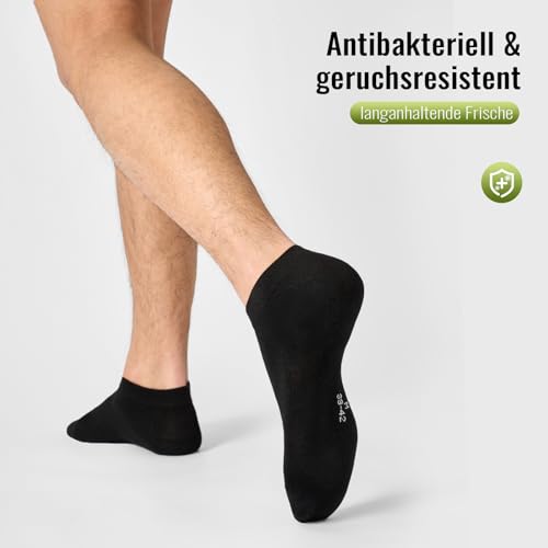 Detalle de SukModen 12/24 Paia di Calzini in Bambù Unisex – Traspiranti, Anti-Odor, Rinforzati Tallone e Punta
