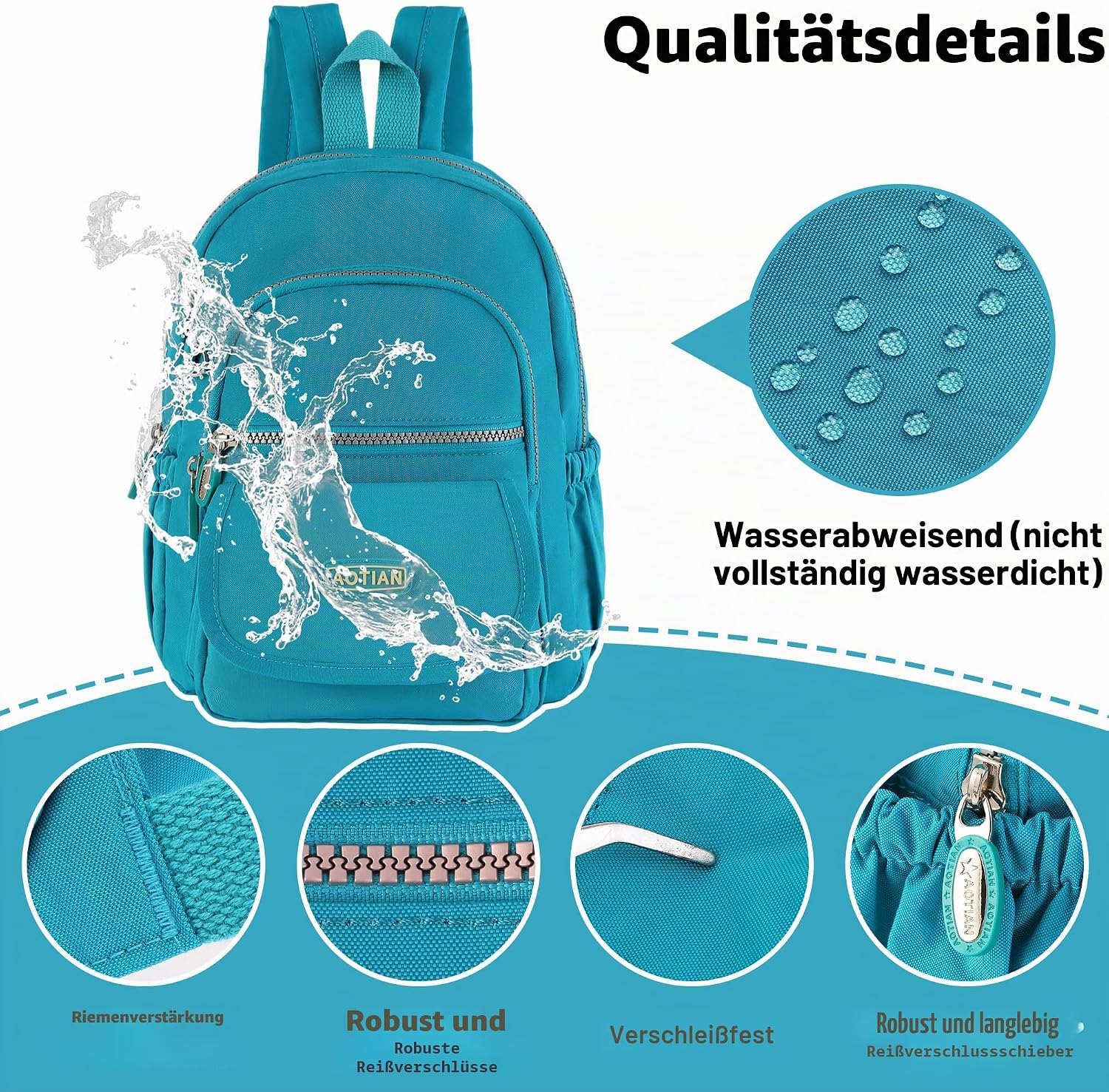 Thumbnail 4 de AOTIAN Mini Rucksack: Leichtgewichtiger Daypack 7 Liter für Mädchen und Damen