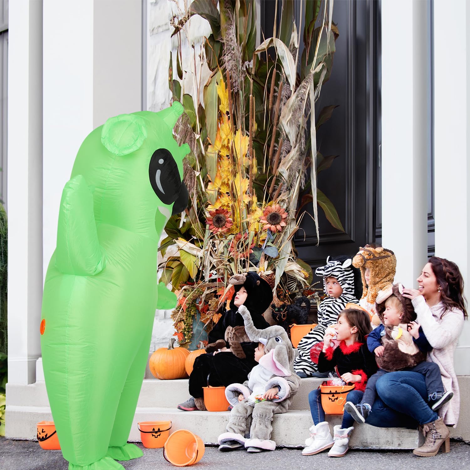 Detalle de M MH ZONE Inflatable Alien Costume for Adults and Kids with Built-In Fan