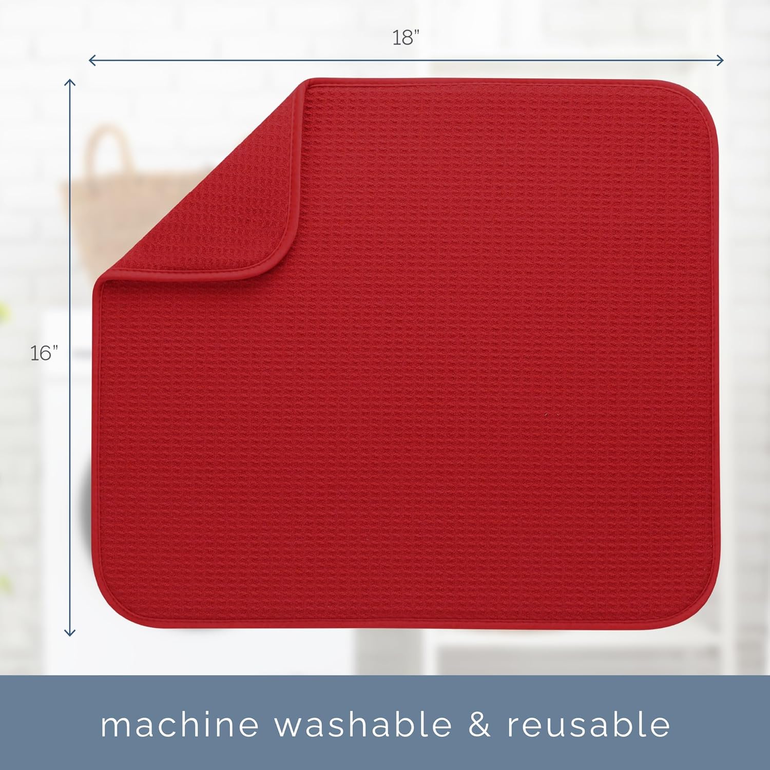 Thumbnail 5 de S&T INC. Dish Drying Mat 16" x 18" absorbent kitchen mat 🧽
