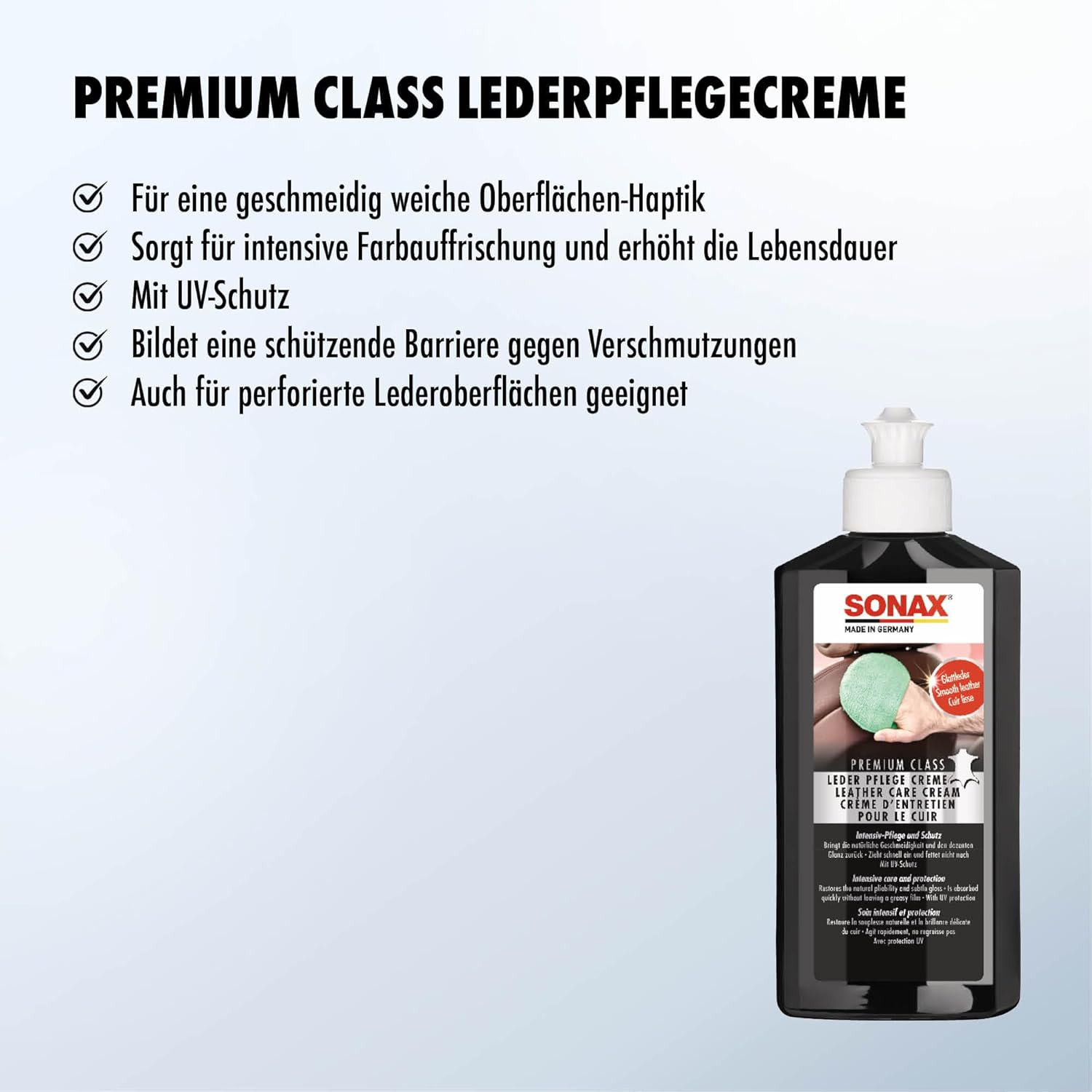Detalle de SONAX PREMIUM CLASS LederPflegeCreme 250 ml