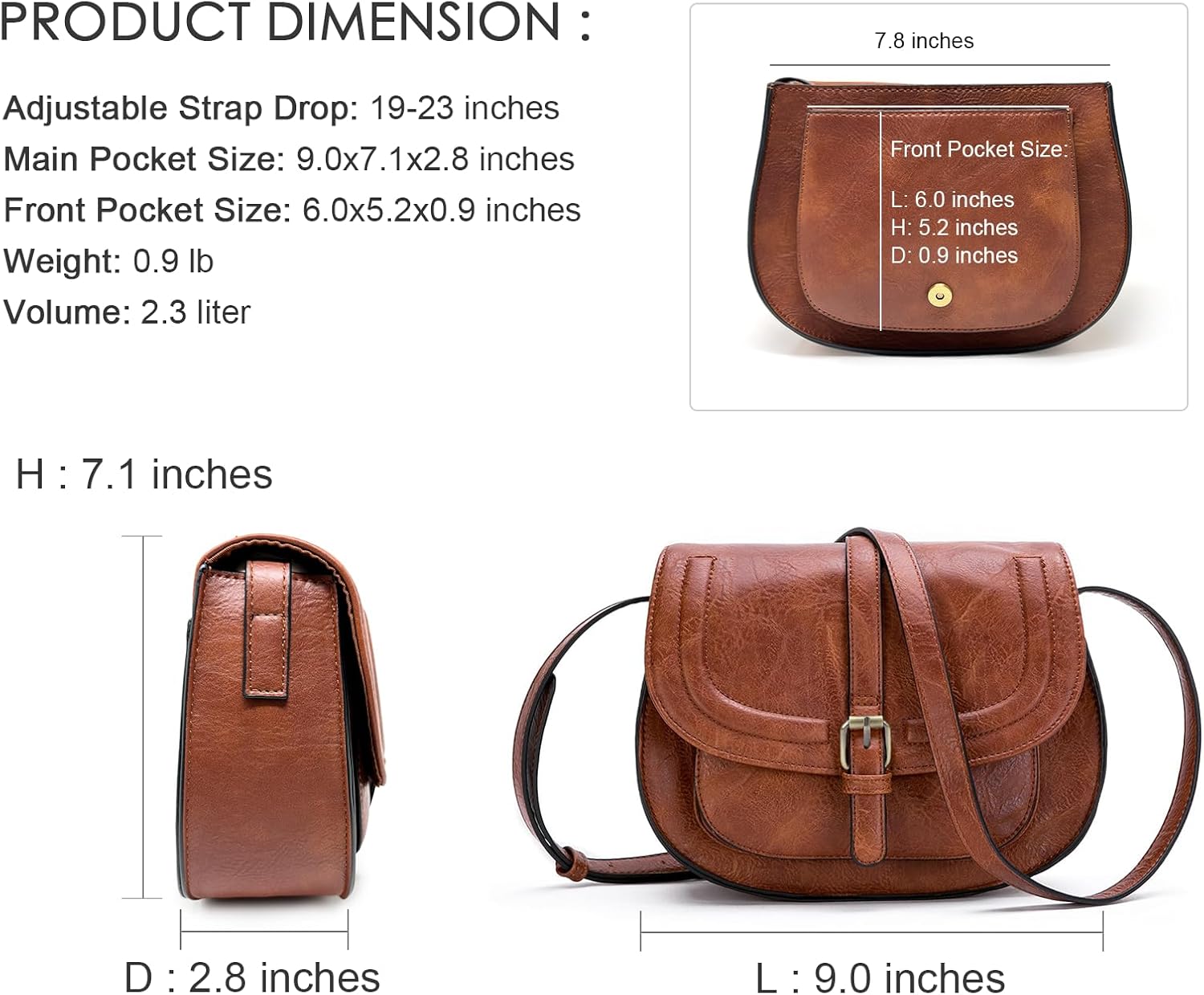 Detalle 2 de Crossbody satchel bag 23.5cm AFKOMST