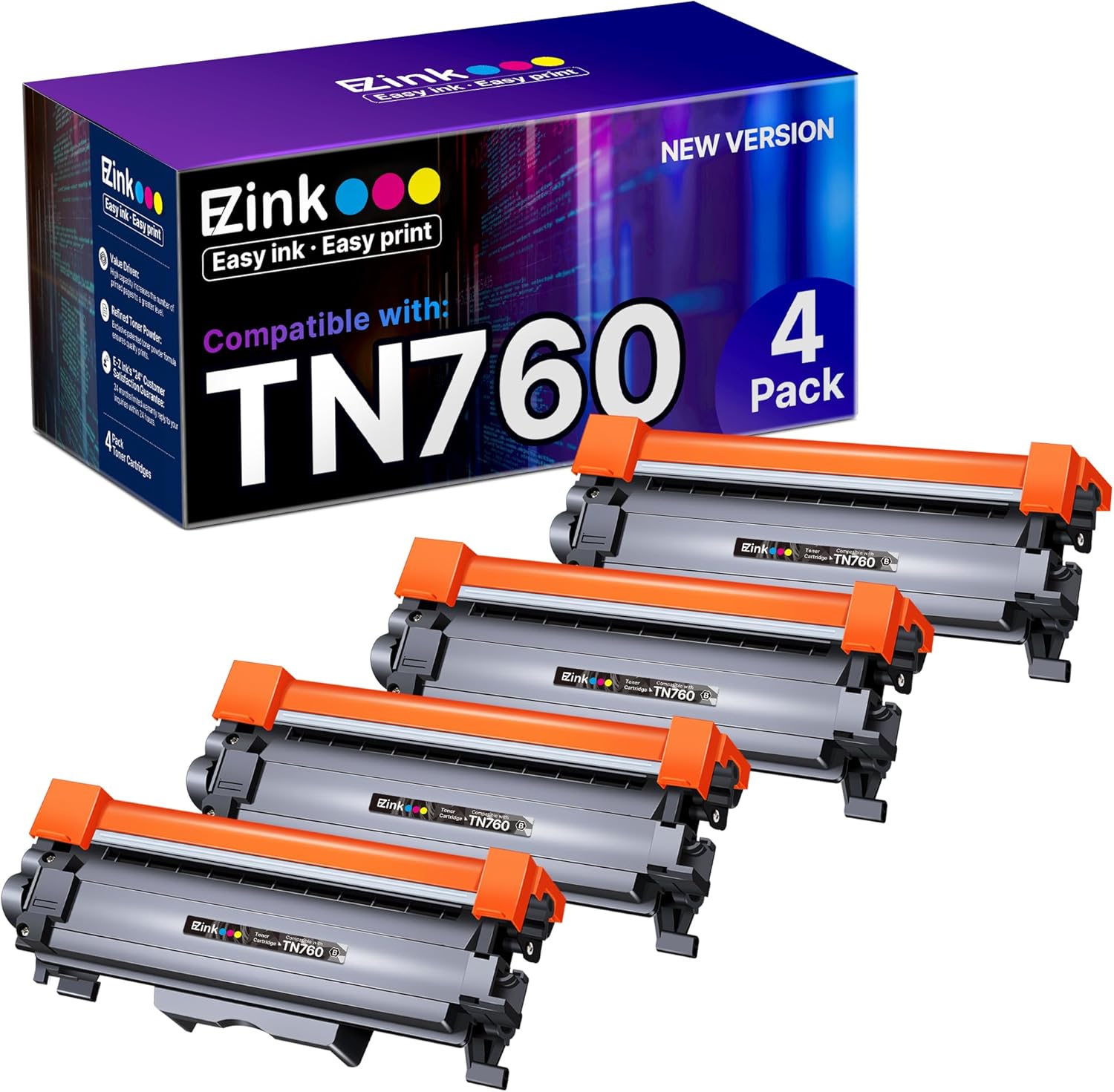 E-Z Ink TN760 Toner for Brother 3000-page