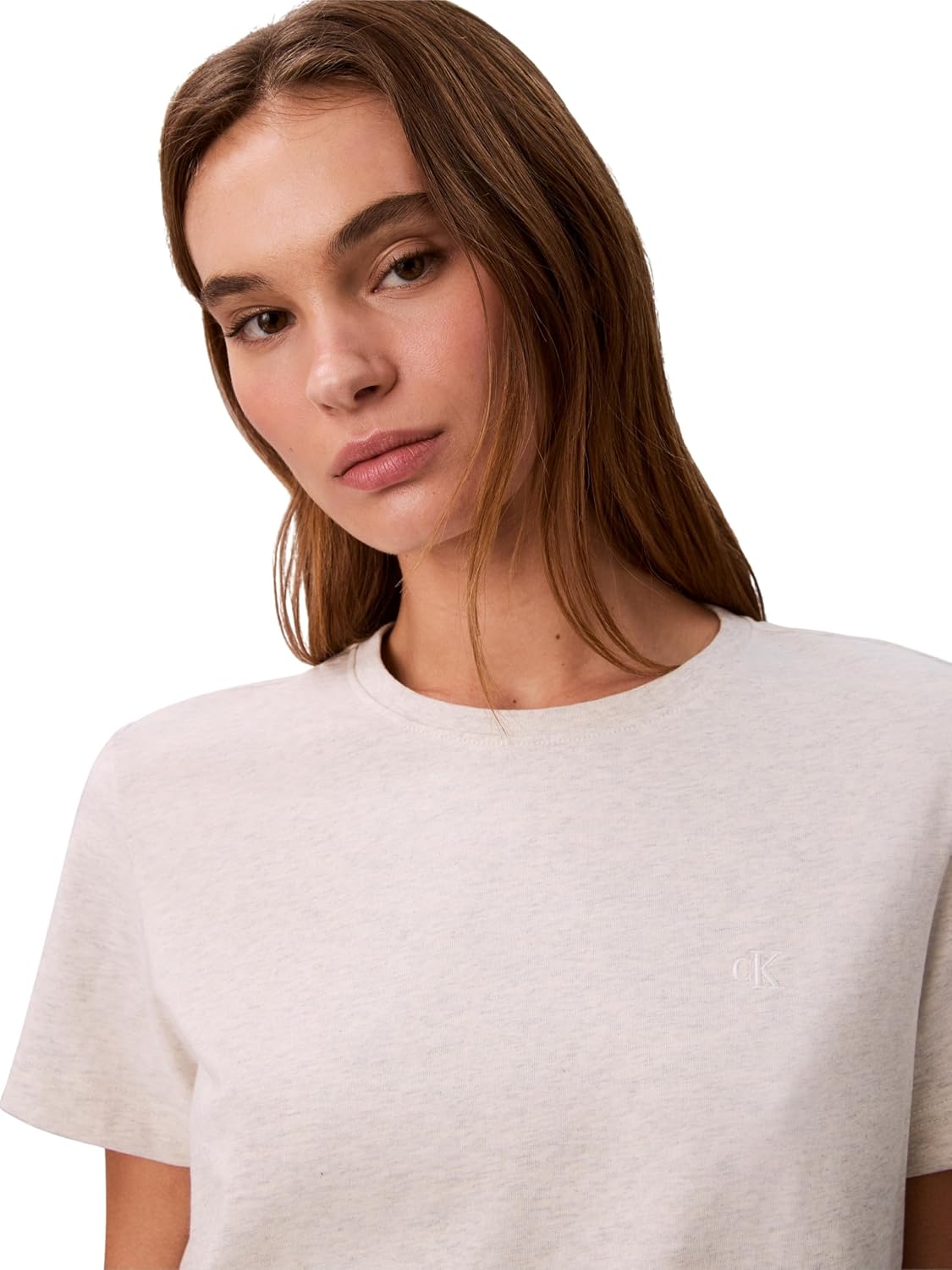 Detalle de Calvin Klein Donna T‑Shirt Maniche Corte Archive Jersey Tee con Scollo Rotondo
