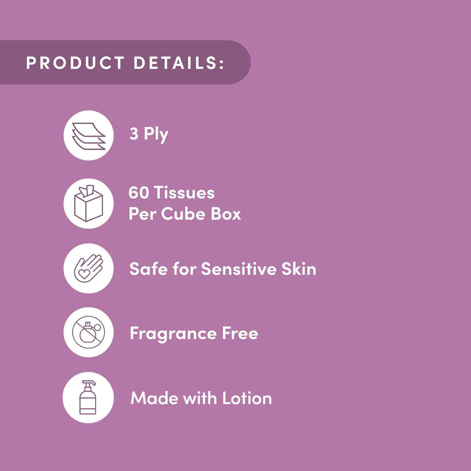 Detalle de Amazon Aware Bamboo Facial Tissues with Lotion, 3-Ply, FSC Certified, 12-Pack (60 Sheets per Box, 720 Total)