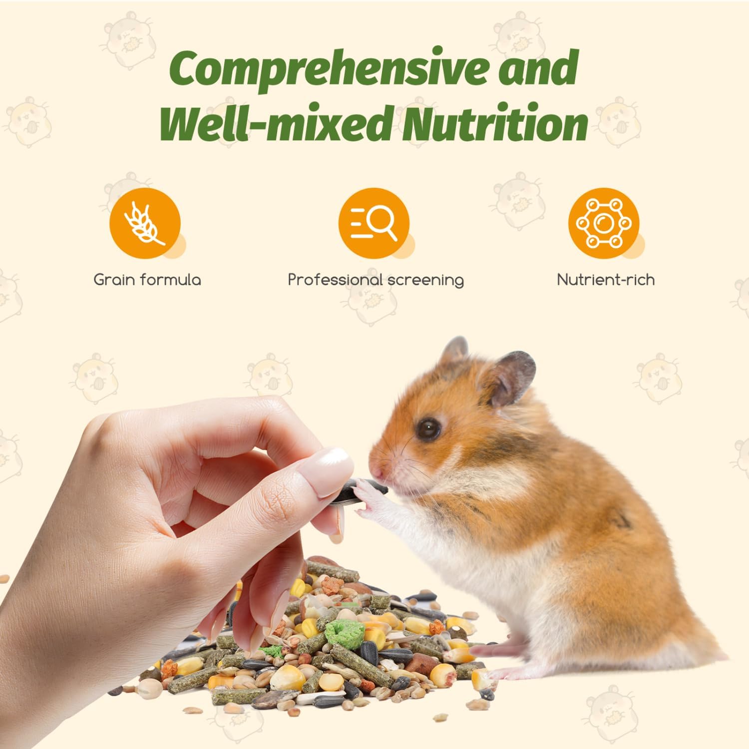 Thumbnail 3 de Nobleza – Alimentation hamster et cochon d’Inde (500 g) à base de céréales multi-grains