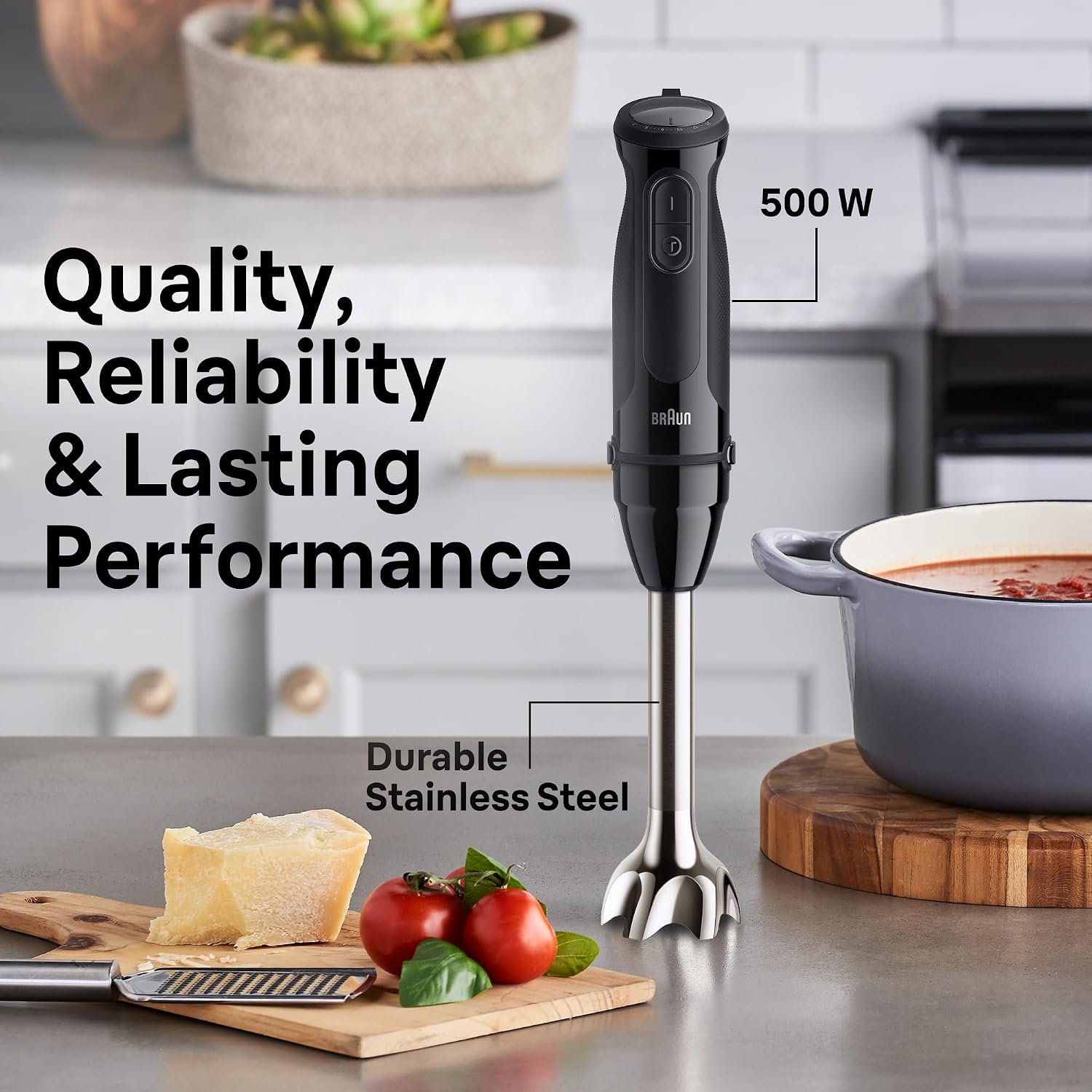 Detalle 1 de Braun MQ50001M Vario Hand Blender (21-Speed) with PowerBell VPlus, TurboBoost & EasyClick System