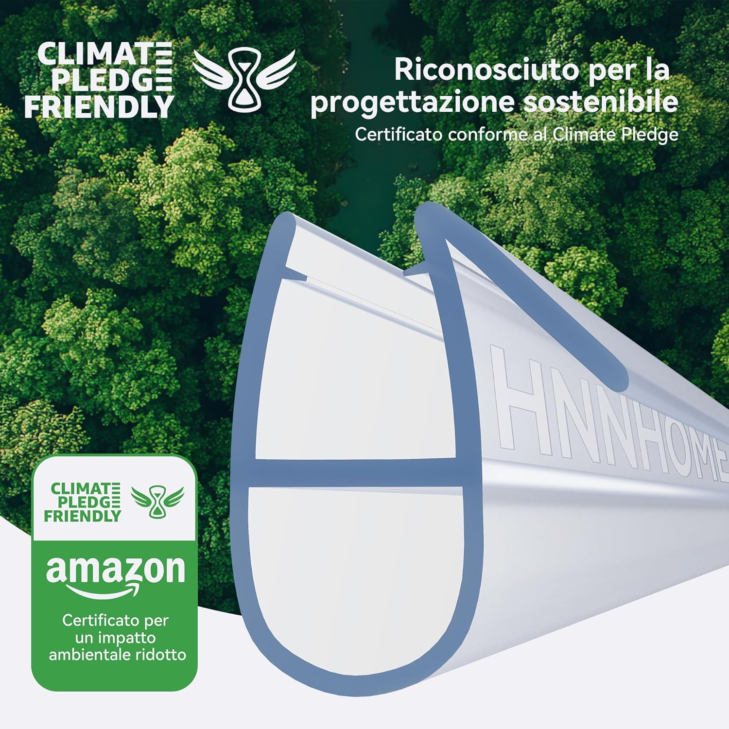Thumbnail 2 de Hnnhome Guarnizione per schermo protettivo doccia/vasca 870 mm