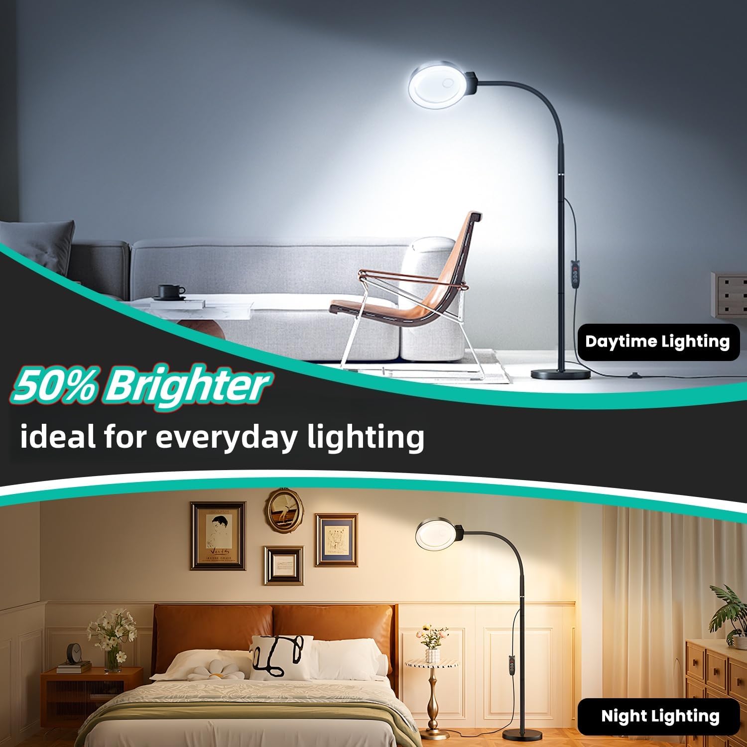 Detalle 2 de GOI GOI033 Floor-Standing Magnifying Lamp, 10X/30X, 72 LEDs