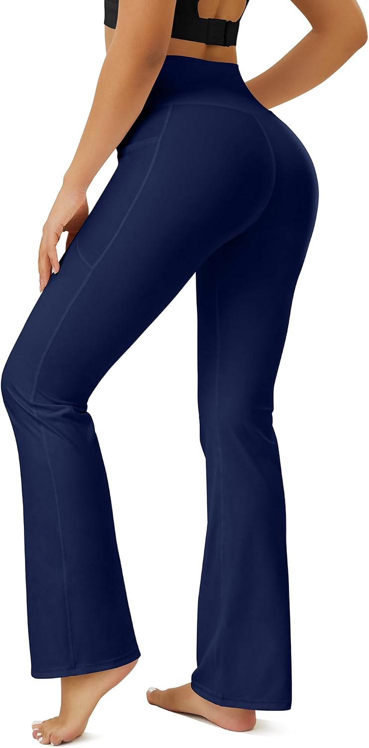 Thumbnail 1 de FOHOFO Flare Yoga Pants with Pockets, Crossover Waist and Seamless Front