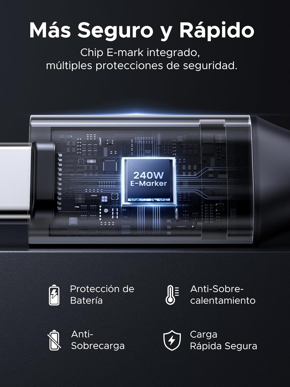Thumbnail 5 de UGREEN Cable USB C 240W 2M para carga rápida