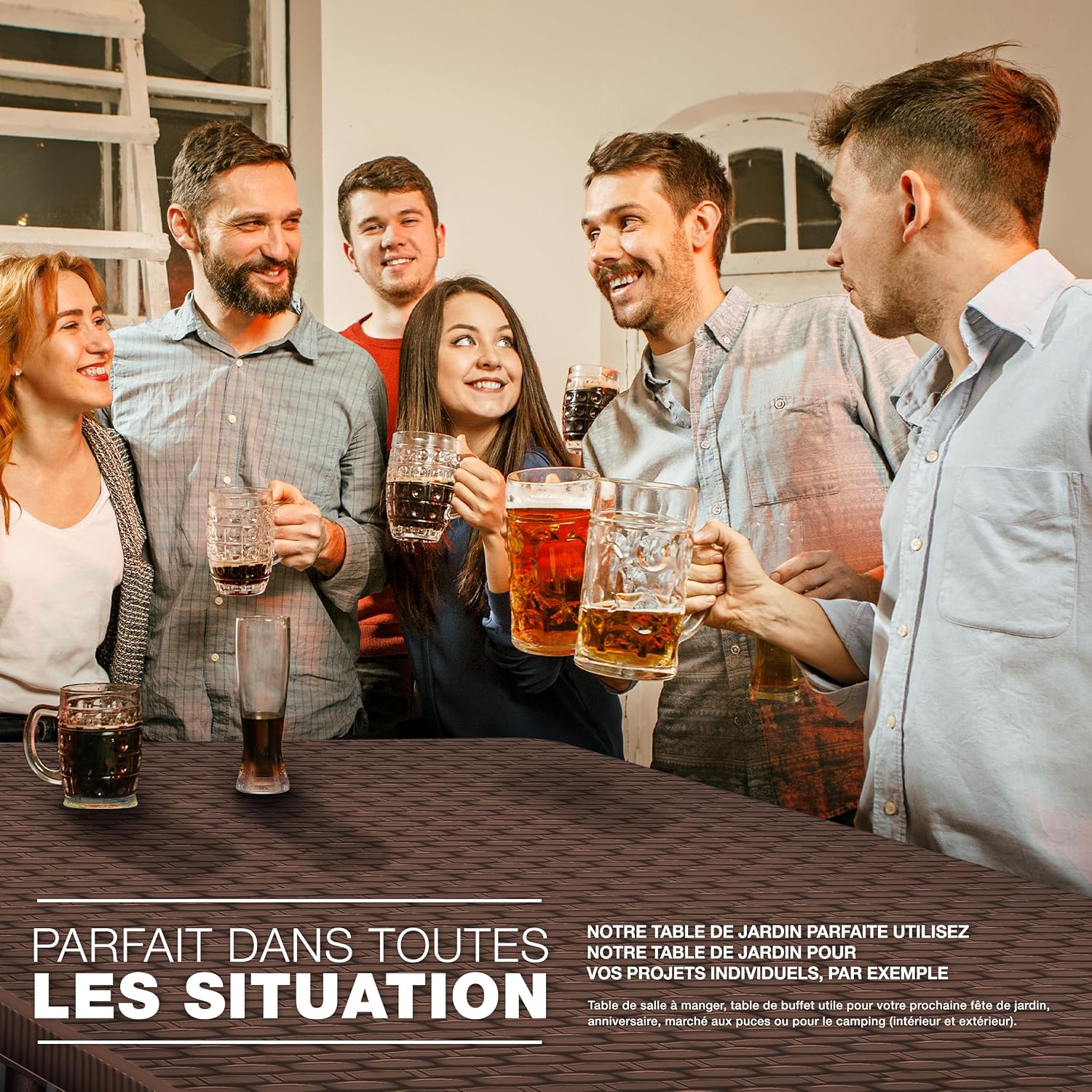 Detalle 2 de Tillvex Table de jardin 180x75 cm pliable