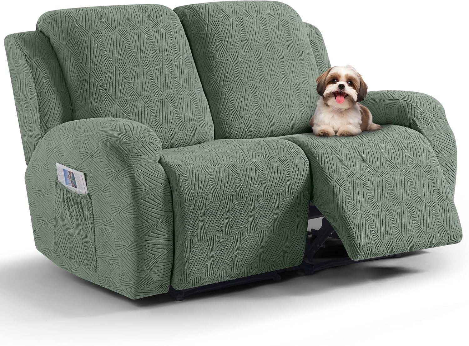 Detalle de VANSOFY Recliner Loveseat Cover, 6-Piece