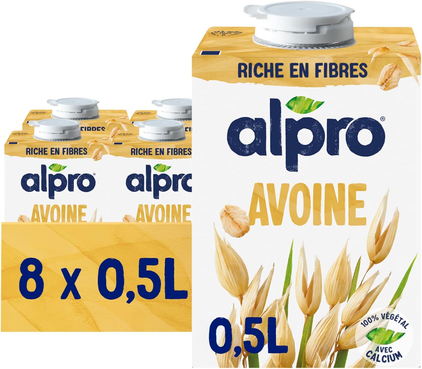 Detalle de Alpro Avoine – Boisson végétale d’avoine 100% européenne, riche en fibres et sans lactose