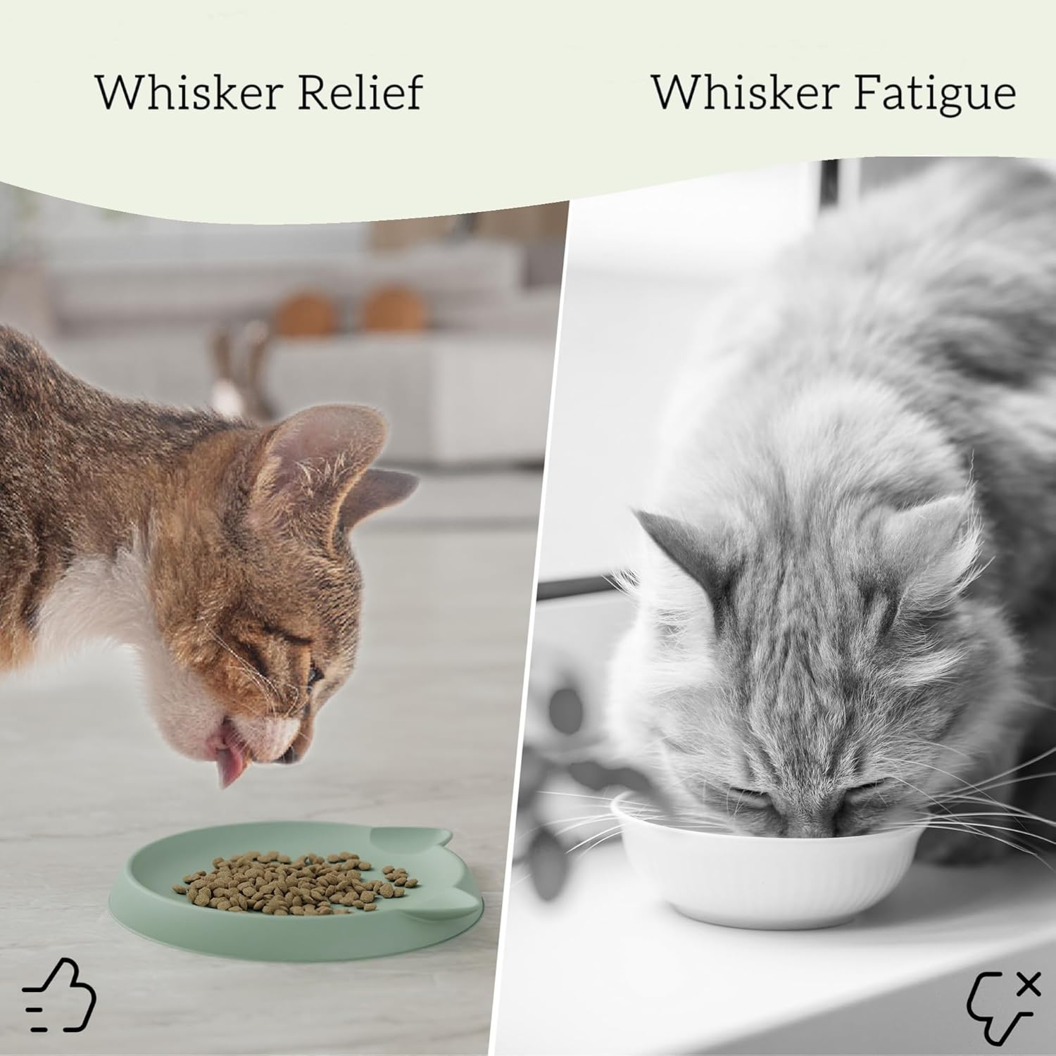 Thumbnail 3 de Gamelle en silicone pour chat (1 pièce) 15 x 15 cm, vert clair — protection des poils de barbe