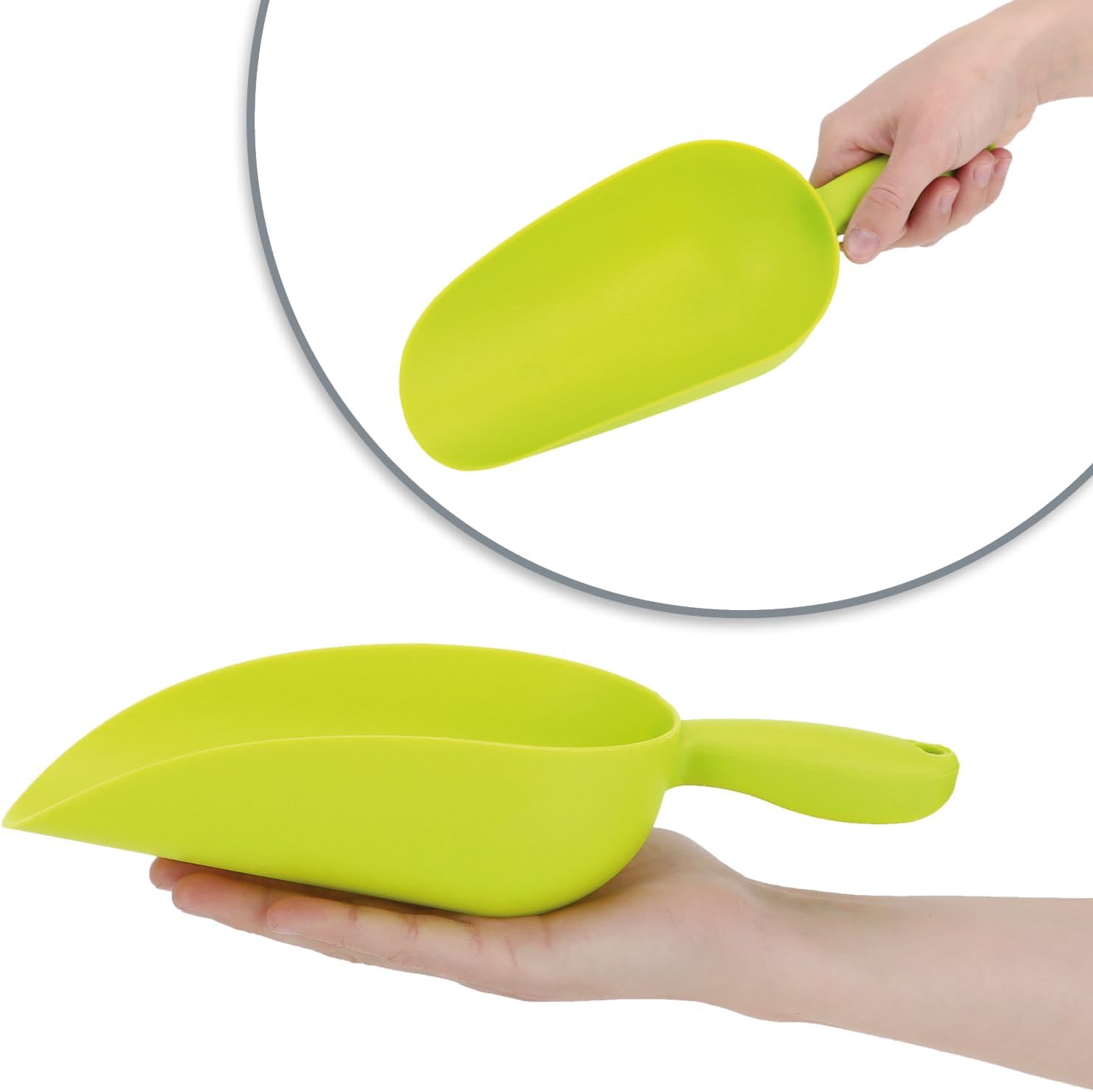 Detalle de com-four Pelle pour animaux (26,5 cm) – Pelle doseuse en plastique pour sacs et aliments