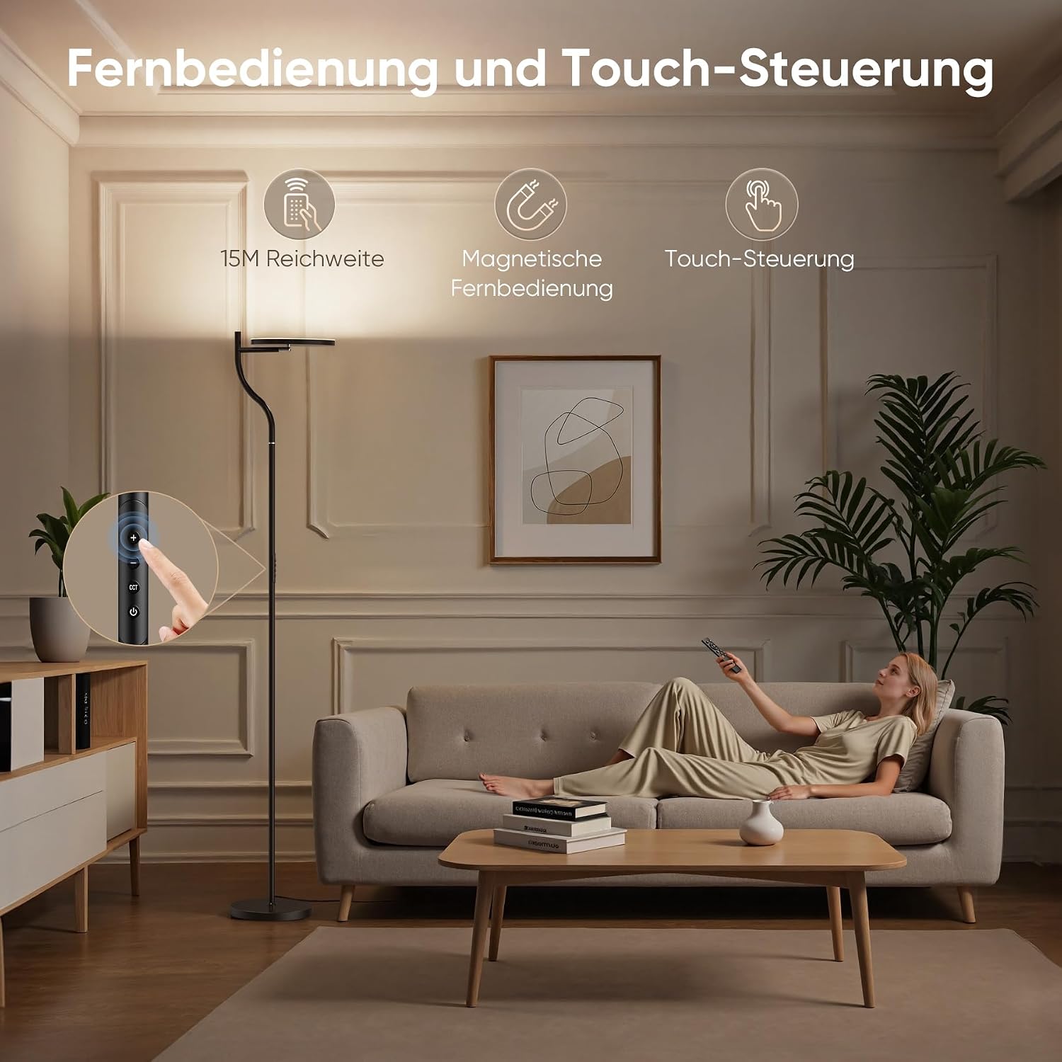 Thumbnail 4 de Bonsery Stehlampe 36 W mit Fernbedienung
