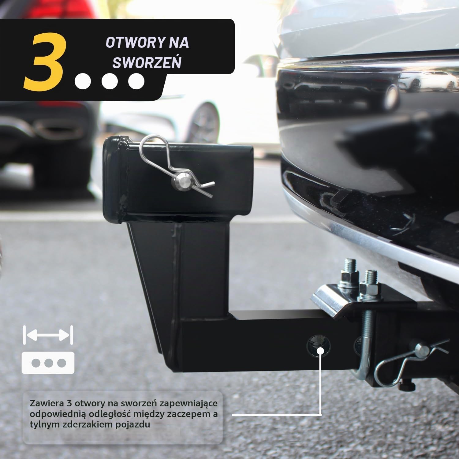 Detalle 2 de MaxxHaul 50650 – adapter do haka 5,1 cm z wzniosłem i opadem 15,2 cm