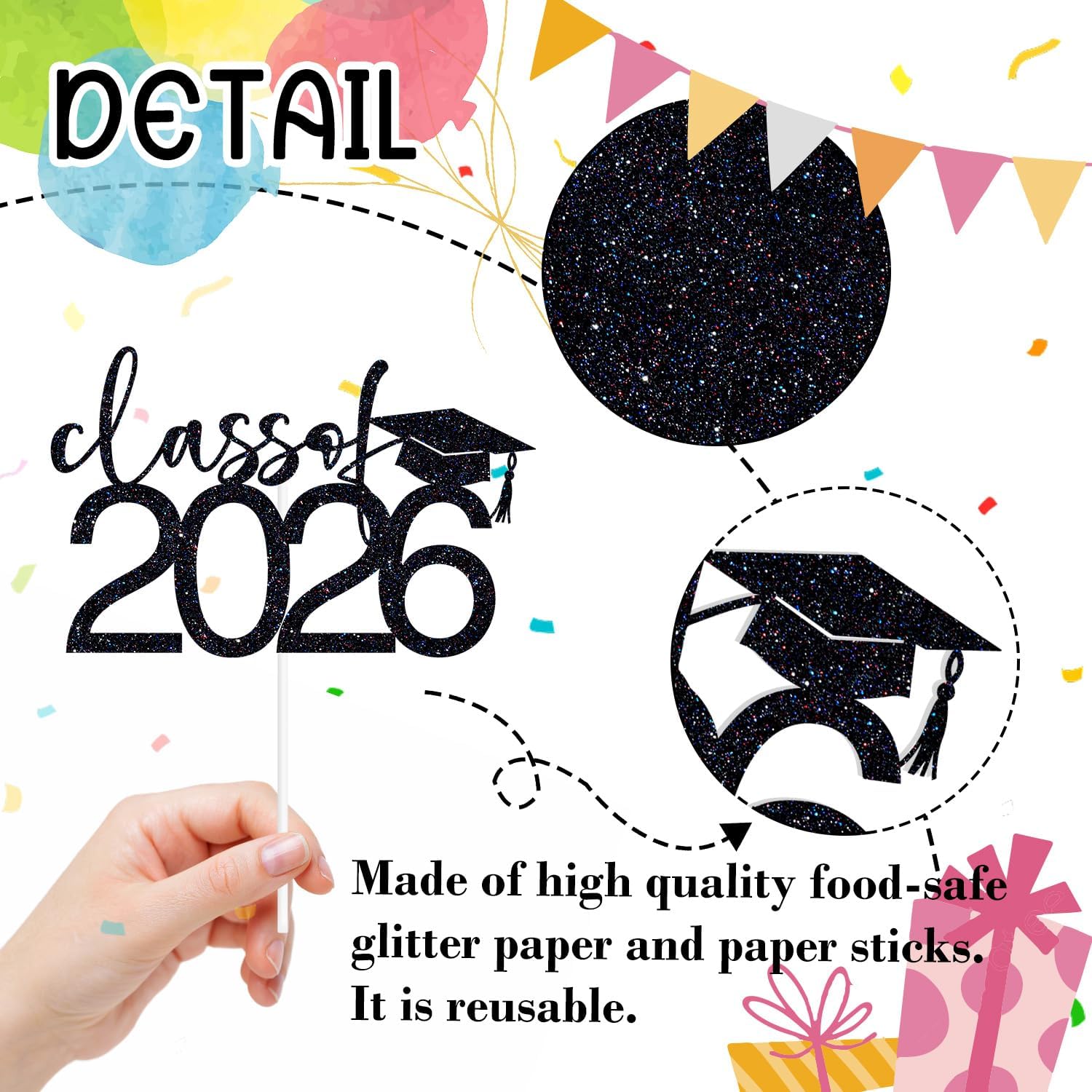 Thumbnail 4 de Graduation Cake Topper, Class of 2026