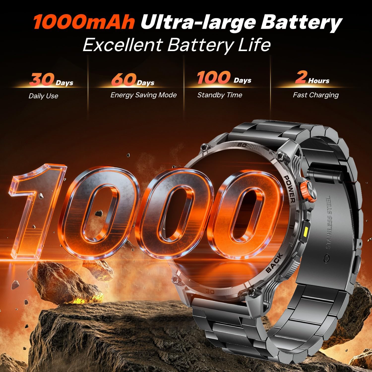 Thumbnail 1 de Smart Watch Men Fitness Tracker 1.85"