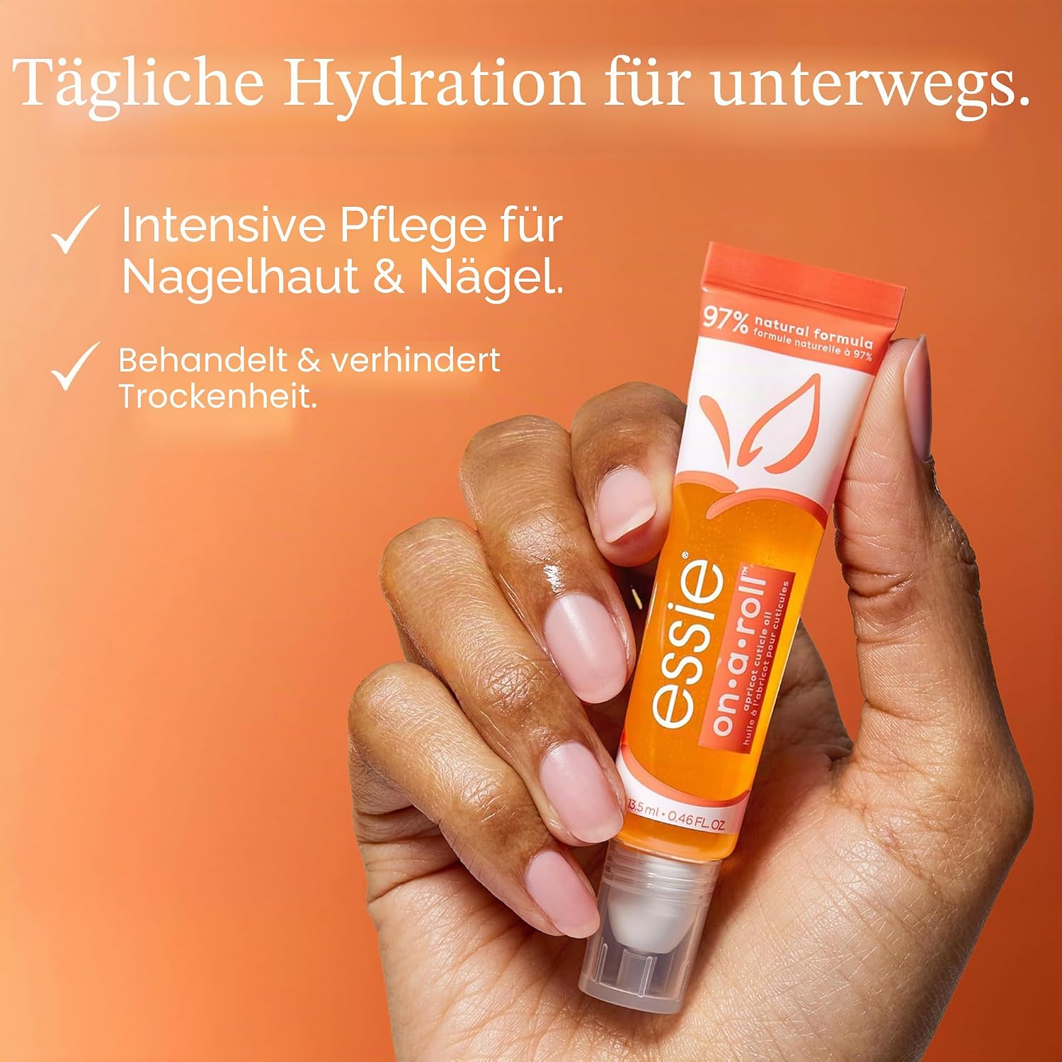 Thumbnail 1 de Essie On a Roll Apricot Nagelhautöl – kompakt roll-on für Feuchtigkeit und Pflege der Nägel