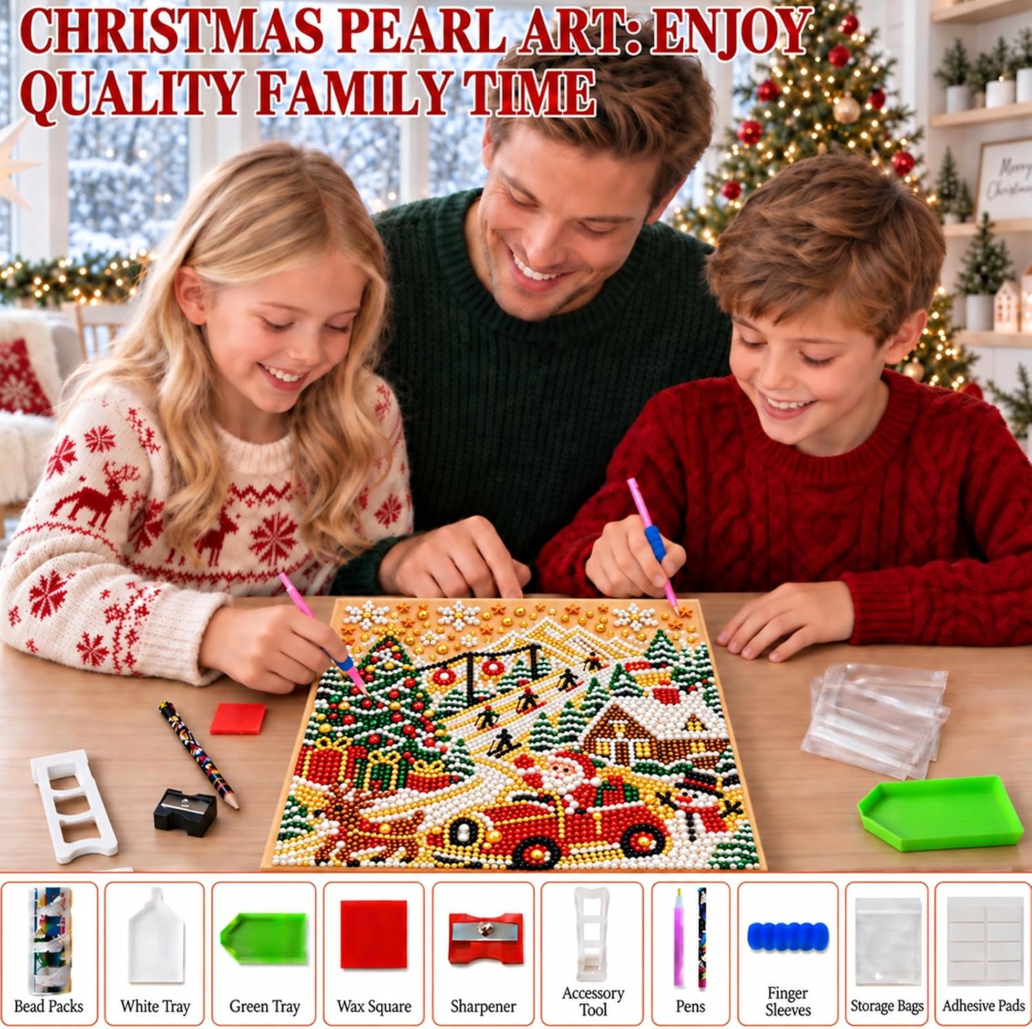 Detalle 2 de Pearl and Diamond Art Kit, 10 x 10 in