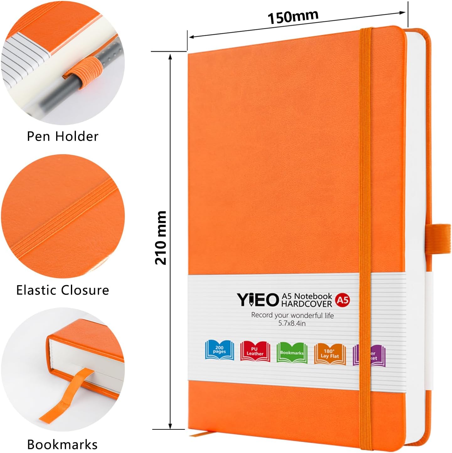 Thumbnail 1 de YIEO A5 Notebook 14 x 21 cm, 3 pack
