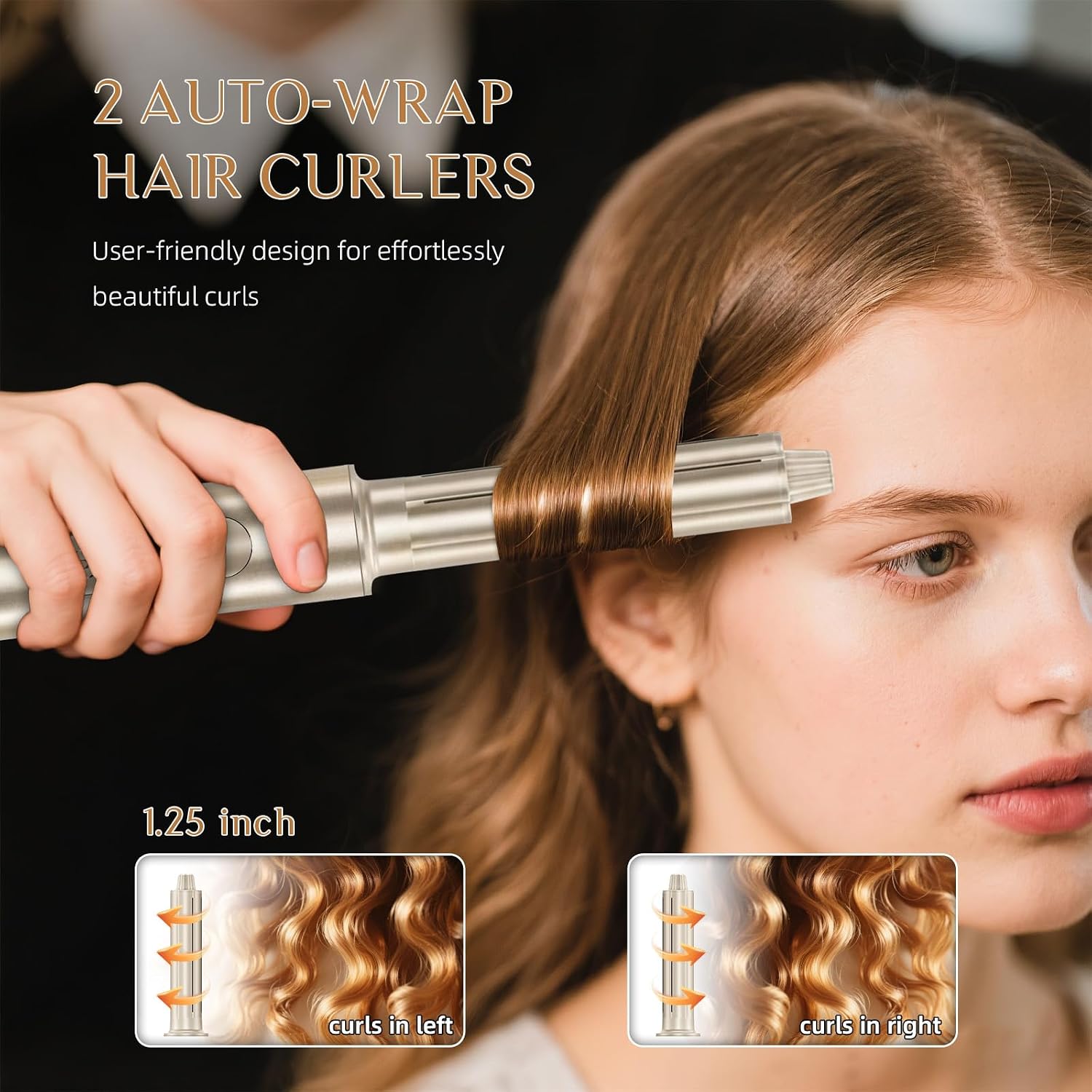 Detalle de DORISILK 8-in-1 Hair Styler and Dryer Brush with Ionic Technology, Auto-Wrap Curlers