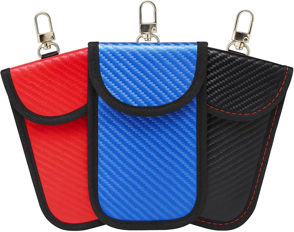 3 Pack Faraday Pouch for Car Keys 9x14 cm