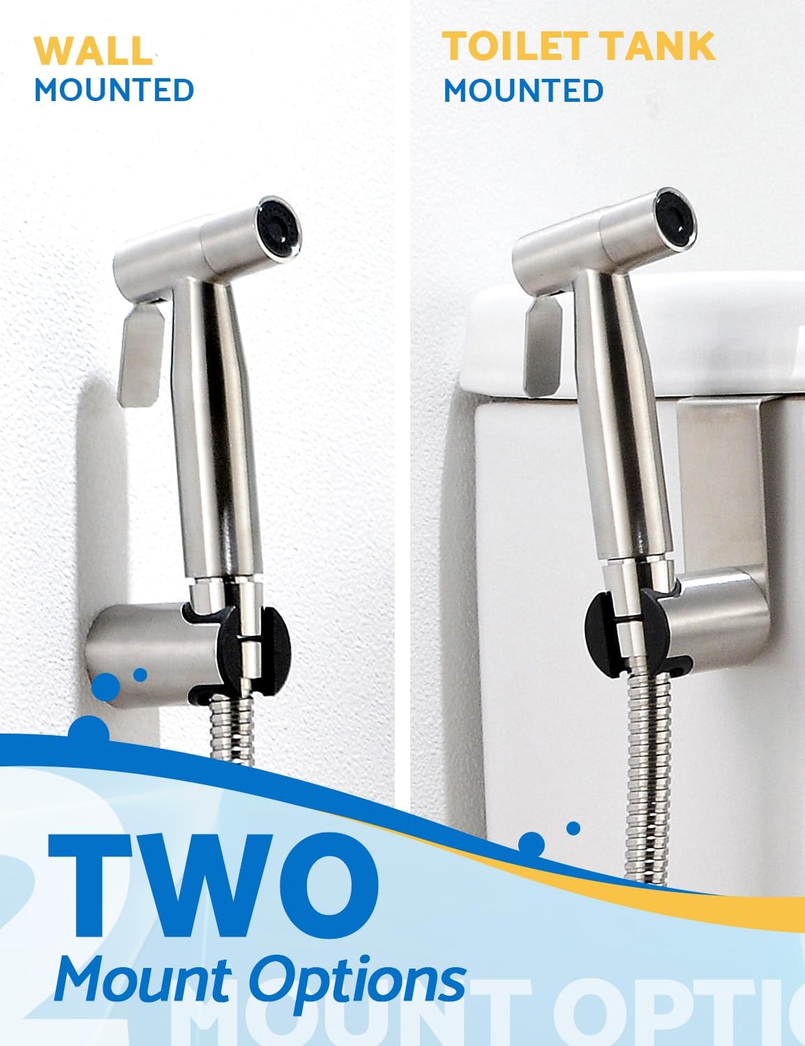 Detalle de BRITULIF F09 BBS09-02 Handheld Bidet Sprayer, 2-Pack with Dual Spray Modes