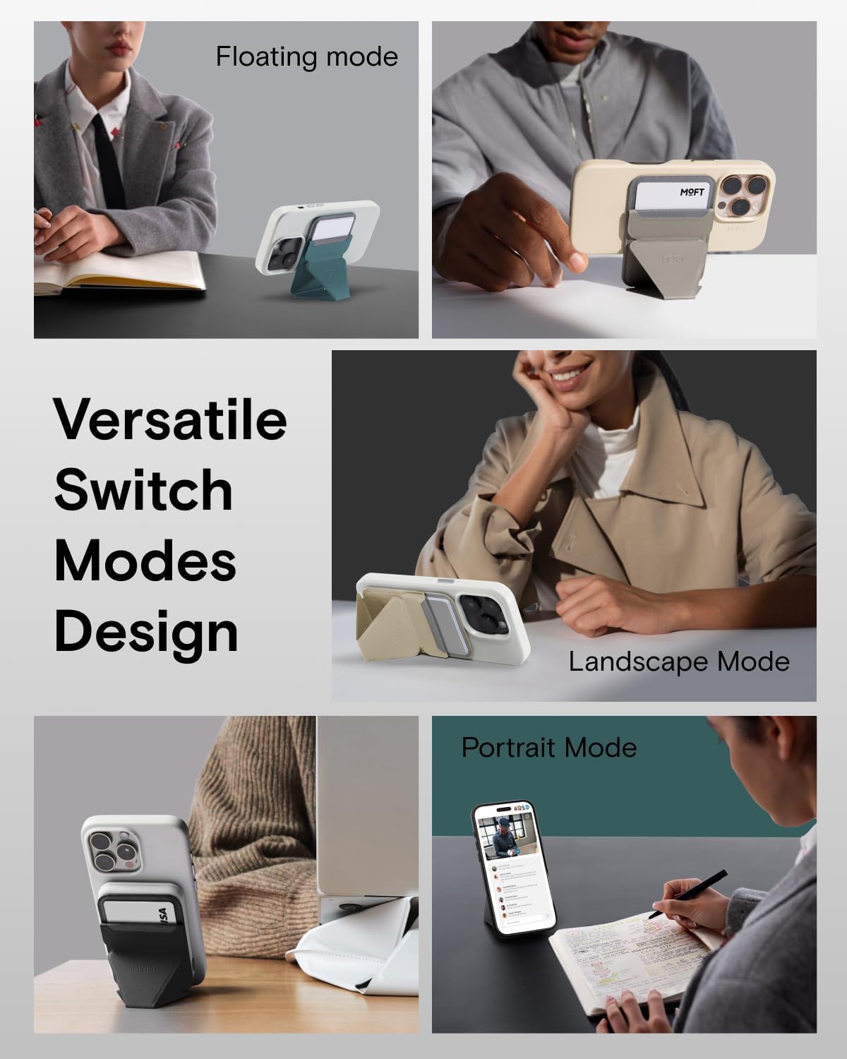 Thumbnail 4 de MOFT Magnetic Wallet Stand (MOVAS Vegan Leather) for iPhone 17/16/15/14/13/12 Series with MagSafe