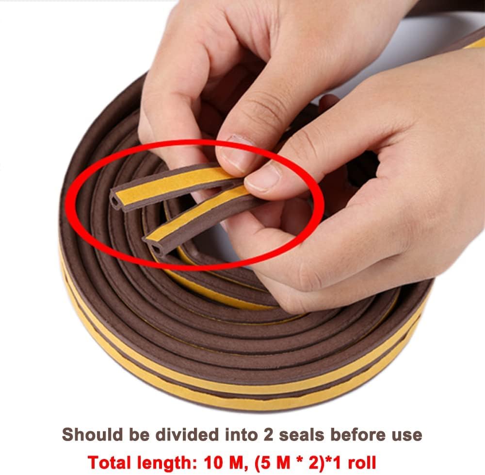 Thumbnail 2 de Dichtungsband für Türen und Fenster, 20 m, selbstklebend – 9 mm Breite, braun, EPDM-Schaumdichtung