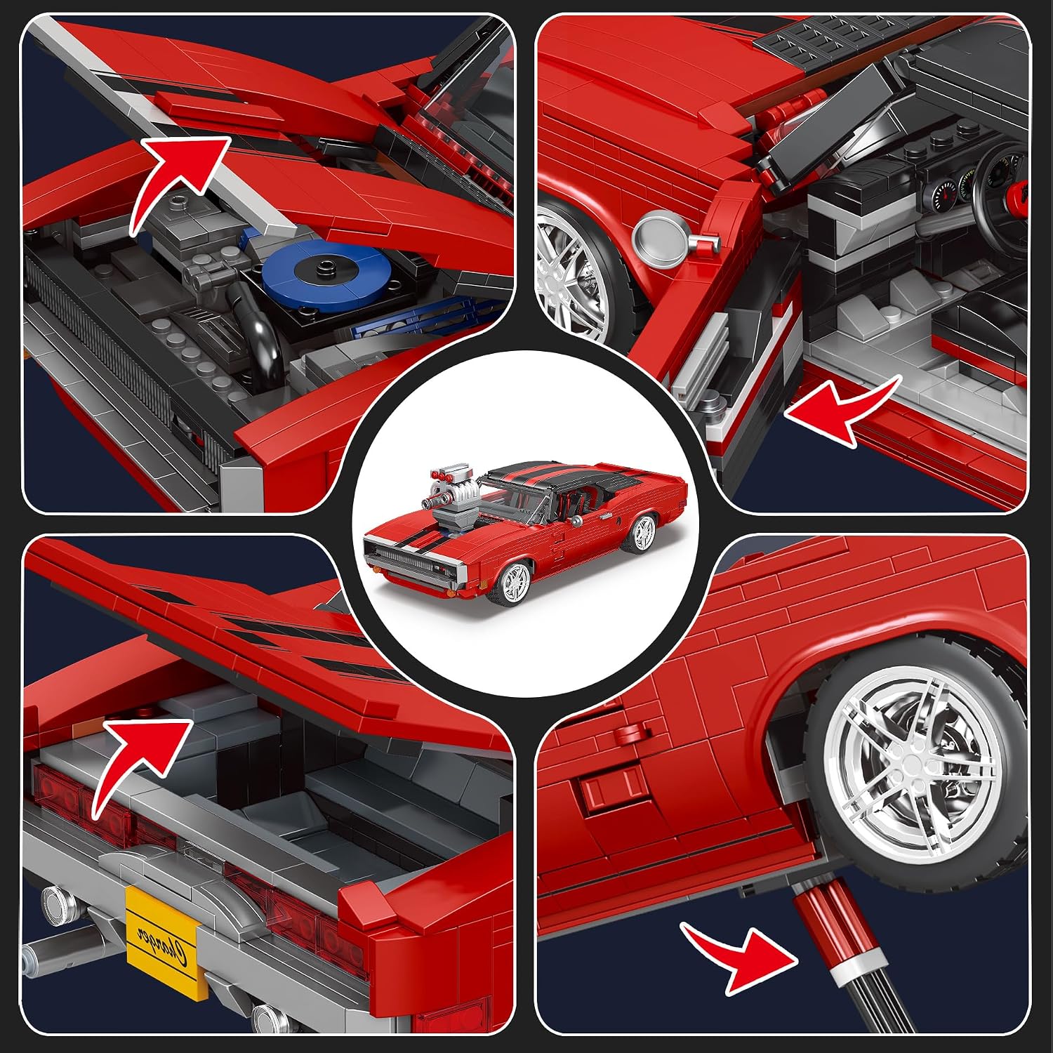 Thumbnail 4 de Mould King 10112 Sportwagen 1869 Teile