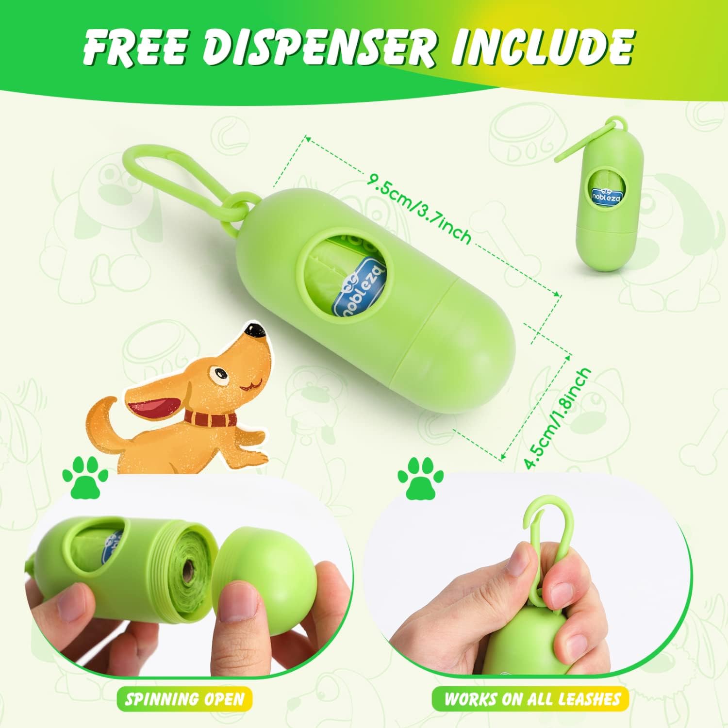 Detalle 2 de Nobleza Bolsas para caca de perro 360 unidades