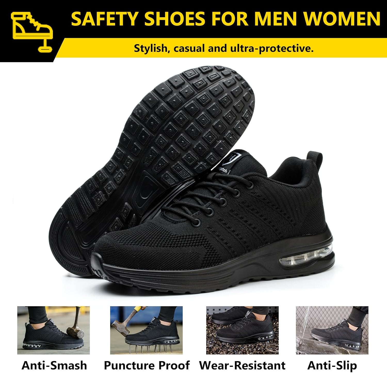 Detalle de Baofular Scarpe Antinfortunistiche: leggerezza, comfort e sicurezza per uomo e donna