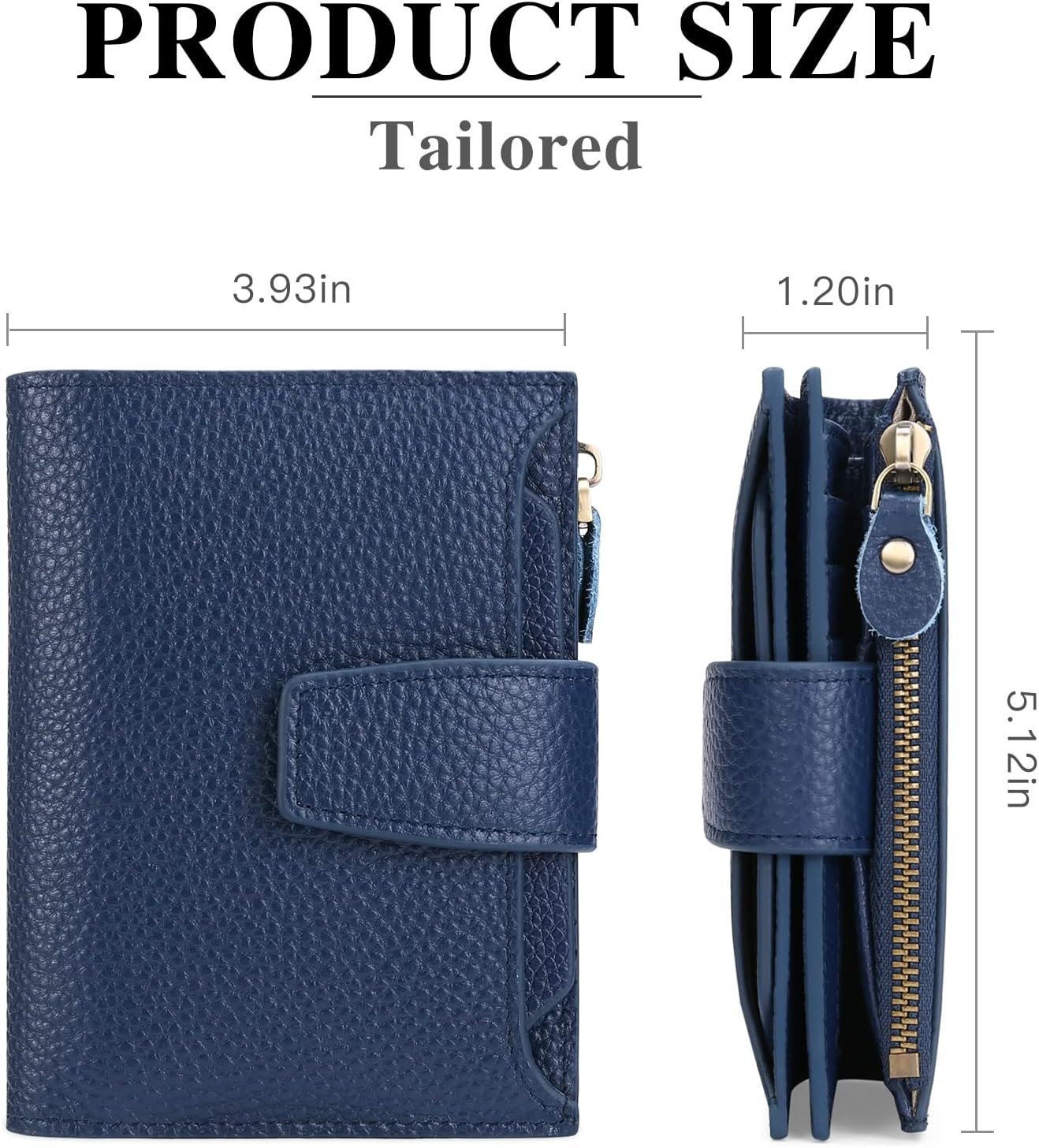 Detalle de SENDEFN RFID Leather Compact Bi-fold Wallet 5.12