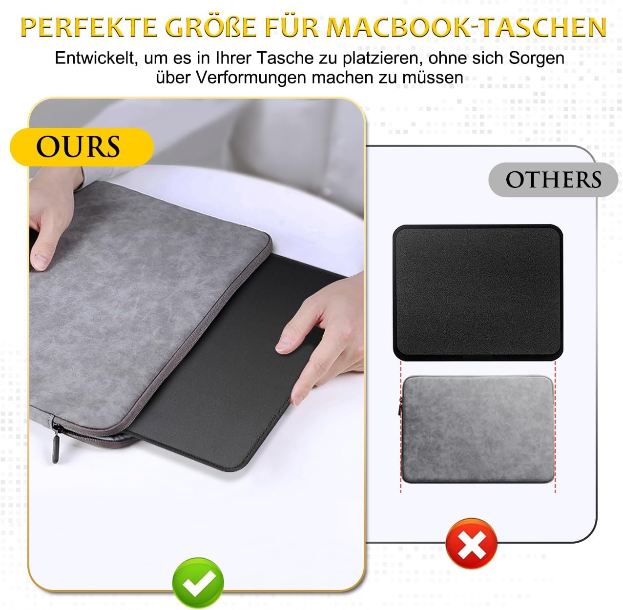 Thumbnail 4 de JIKIOU Mauspad im 3er-Set (260 x 210 x 3 mm) mit genähtem Rand, rutschfester Gummiunterseite und waschbarem Lycra-Tuch
