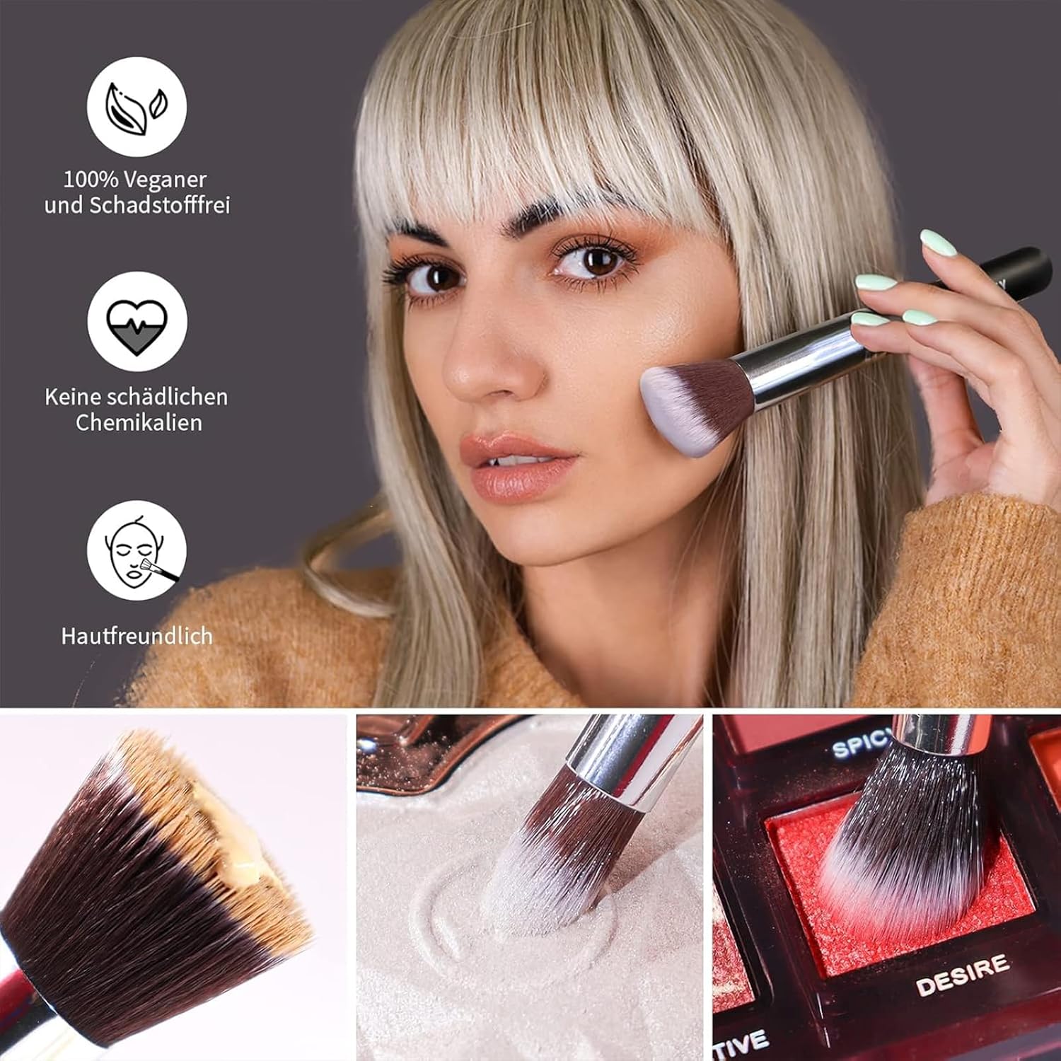 Thumbnail 6 de BEAKEY Pinselset Professionelles Makeup 12-teilig 🎨