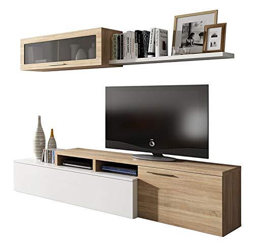 Thumbnail 2 de Habitdesign Mueble Multiusos Blanco Brillo y Roble 🇨🇦
