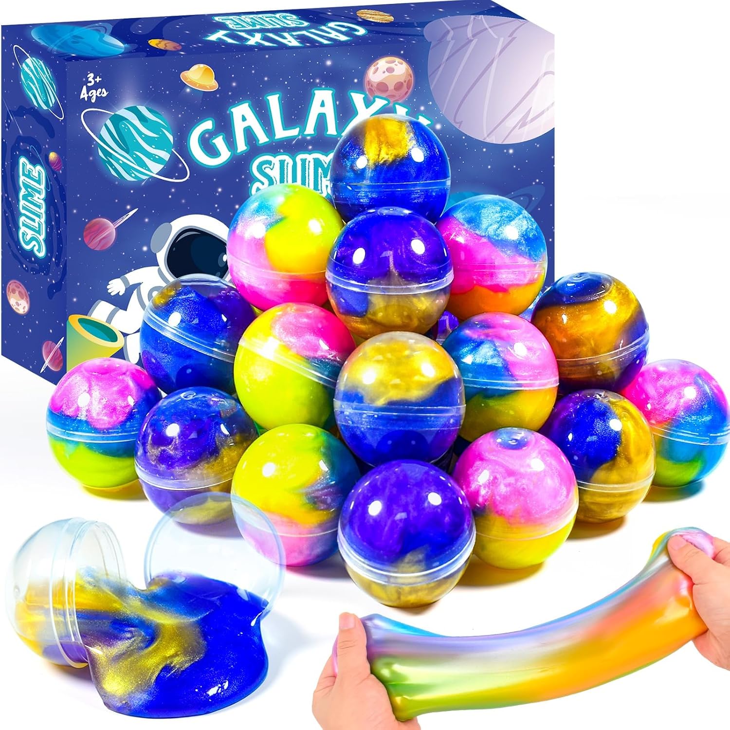 Detalle de Slime Party Favors 24-Pack galaxy slime balls