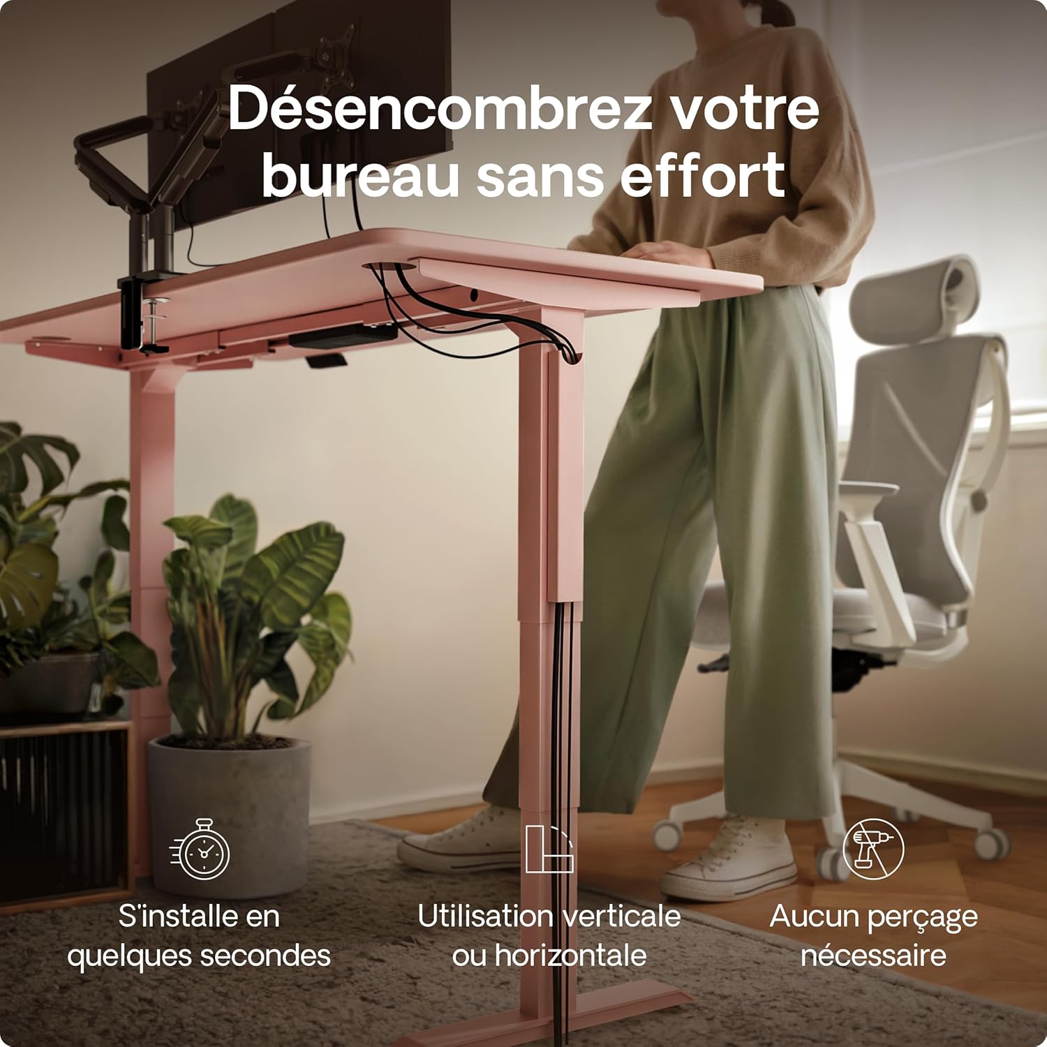 Thumbnail 1 de Plateau magnétique de Gestion des câbles – Goulotte en Acier Inoxydable avec Fixation magnétique par Desktronic