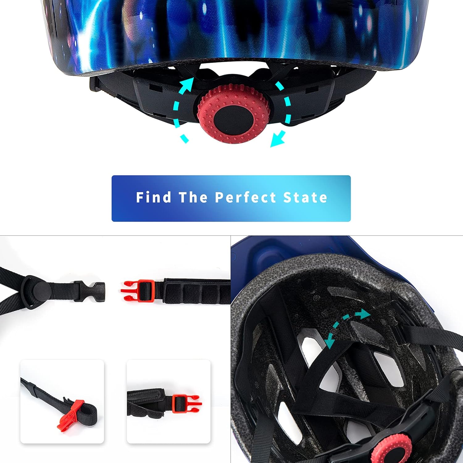 Thumbnail 4 de OnBros Fahrradhelm Kinder – Schutzhelm mit Visier für 5–14 Jahre, 48–57 cm