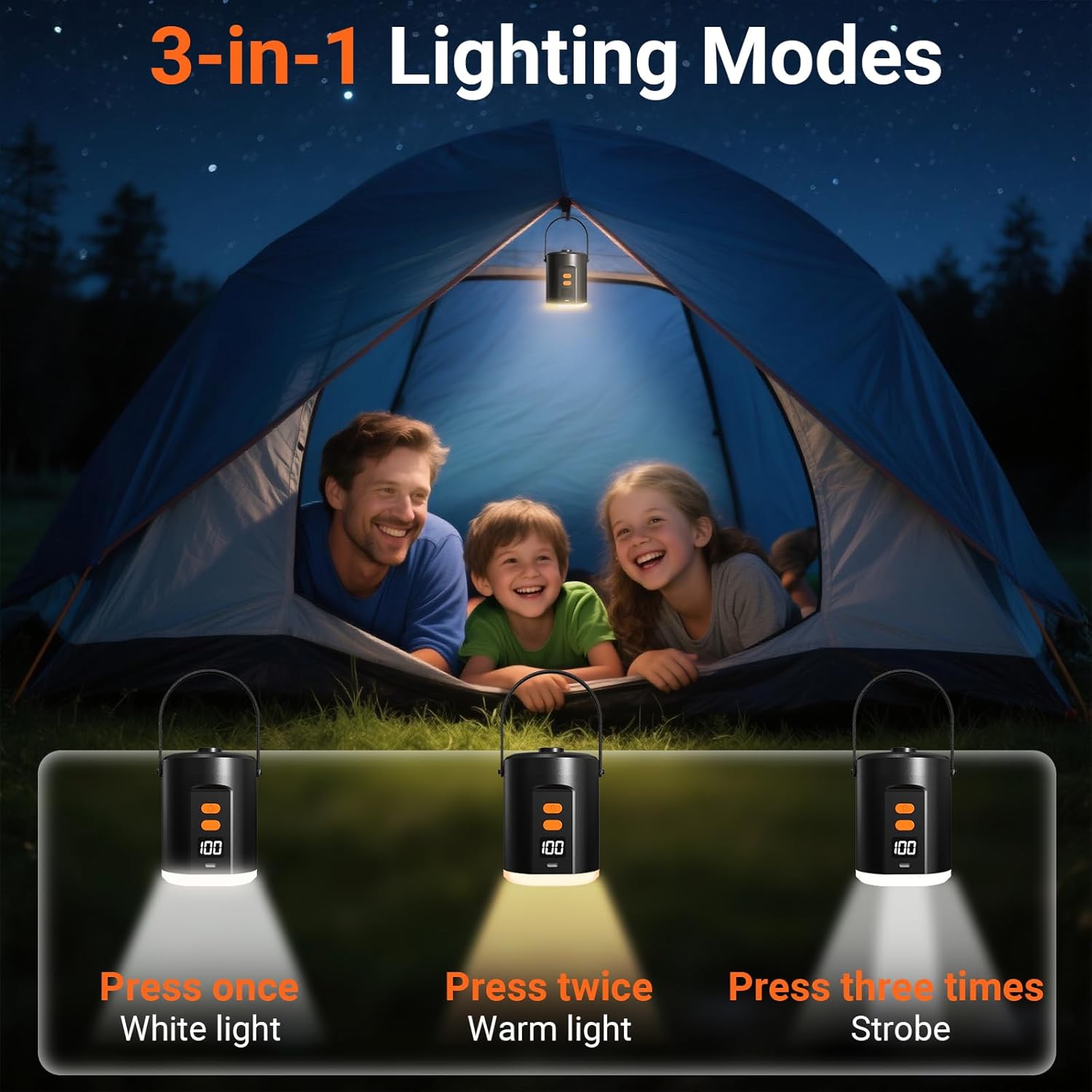 Thumbnail 5 de Preciva Electric Air Pump with Light for Inflatables – Cordless 5000mAh Pump with 3 Nozzles