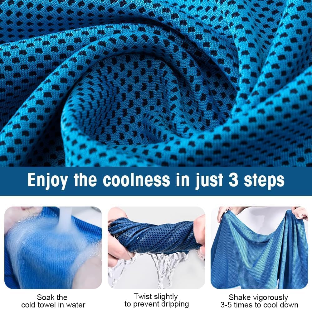 Thumbnail 2 de Casenly Kühltuch-Set mit 4 Kühlhandtüchern (100 x 30 cm) aus Mikrofaser