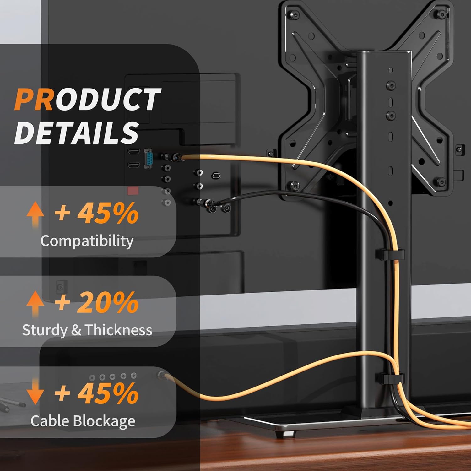 Detalle de XINLEI TV stand 200x200 VESA, 17-43in