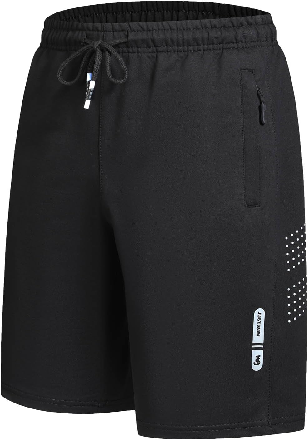 Detalle de FizzPop Mens Shorts with Zip Pockets: Practical Summer Gym and Outdoor Wear