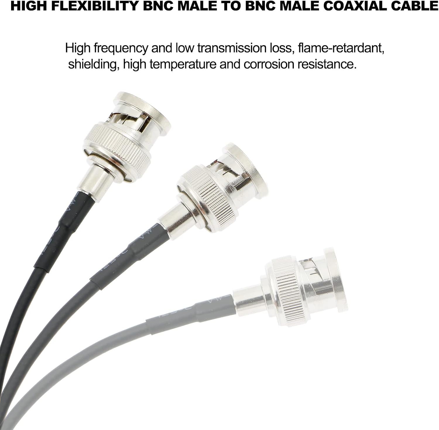 Detalle de Alvin's Cables RG179 Blackmagic HD/SDI Coax BNC Male to Male Right-Angle Cable (30CM)