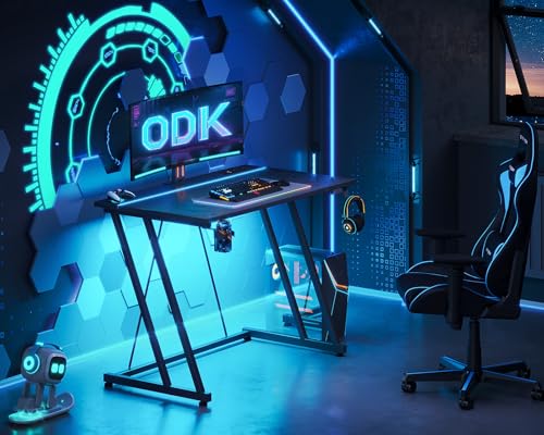 Detalle 2 de ODK Mesa Gaming 80×50 cm con luces LED