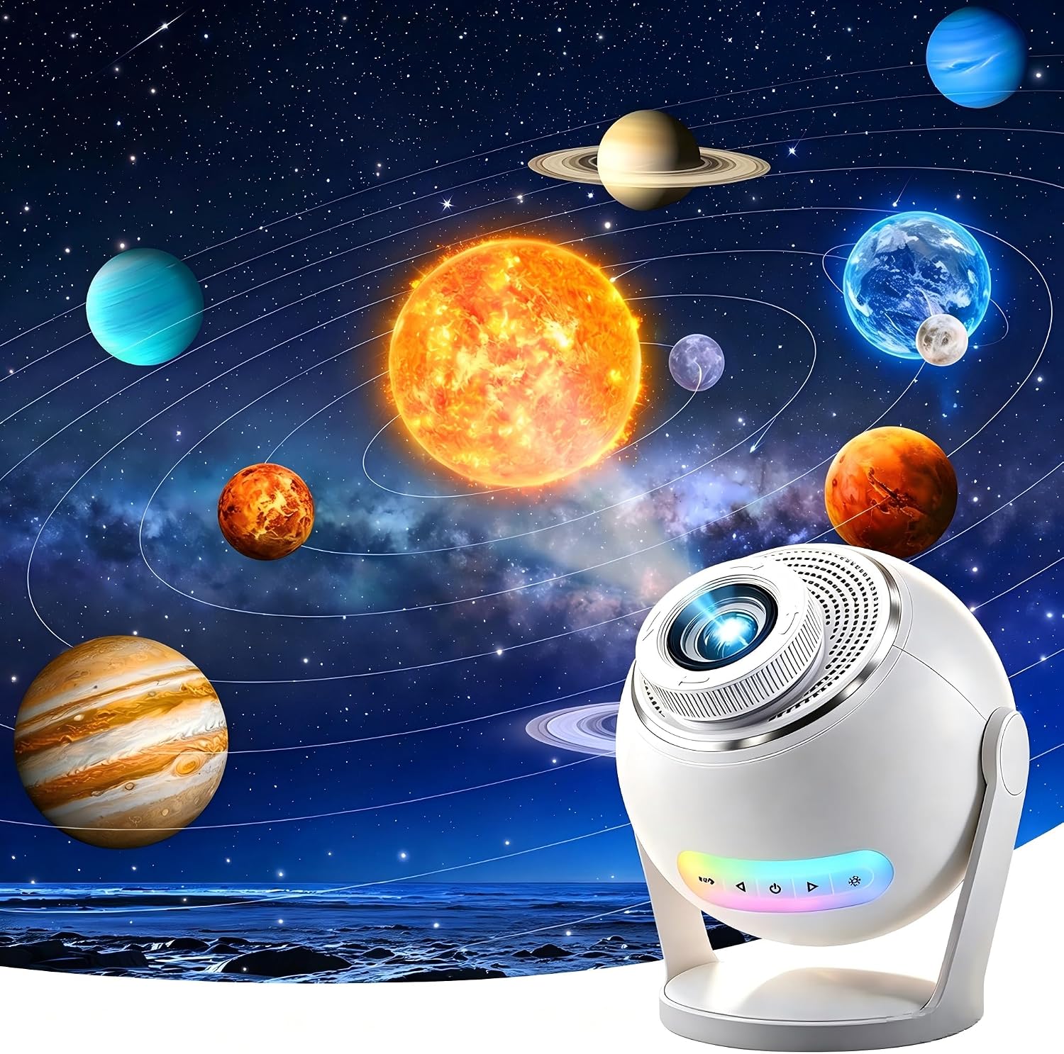 Detalle de One Fire SK19 Pro 3D Galaxy Projector with 60 Scenes and Bluetooth Speaker