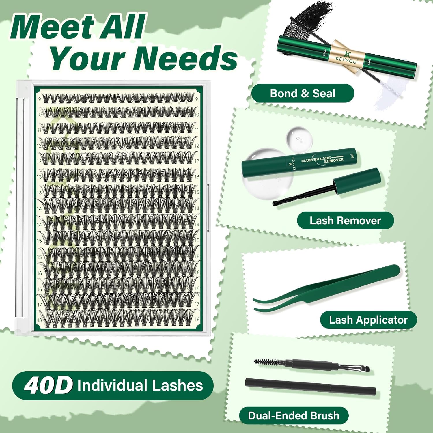 Thumbnail 1 de KEYYOU Lash Extension Kit 300pcs DIY